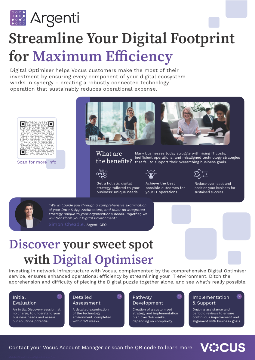 Vocus Digital Optimiser Flyer